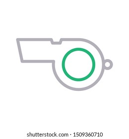 whistle colour line vector icon