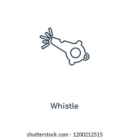 Whistle concept line icon. Linear Whistle concept outline symbol design. This simple element illustration can be used for web and mobile UI/UX.