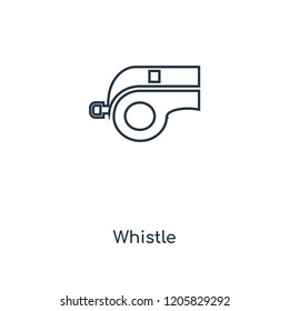 Whistle concept line icon. Linear Whistle concept outline symbol design. This simple element illustration can be used for web and mobile UI/UX.