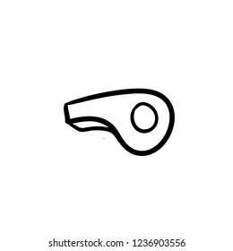 whistle doodle icon vector 