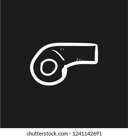 whistle doodle icon vector