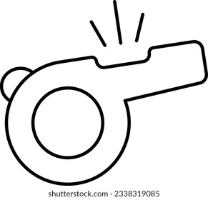 whistle education line icon design