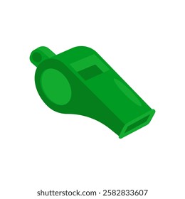 Whistle, Fitness Flat Vector Illustration Isolated