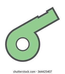 Whistle Flat Icon Illustration