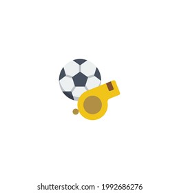 whistle Flat Icon Isolated On White Background