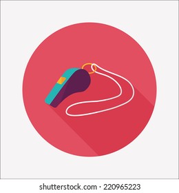 whistle flat icon with long shadow,eps10