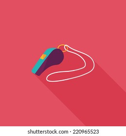 whistle flat icon with long shadow,eps10