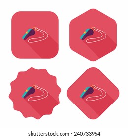 whistle flat icon with long shadow,eps10
