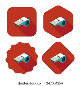 whistle flat icon with long shadow,eps10