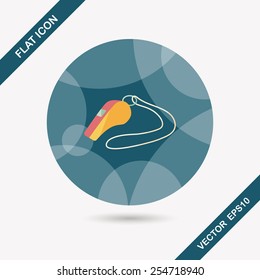 whistle flat icon with long shadow,eps10