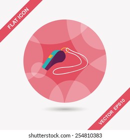whistle flat icon with long shadow,eps10