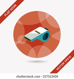 whistle flat icon with long shadow,eps10