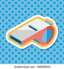 whistle flat icon with long shadow,eps10