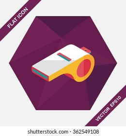 whistle flat icon with long shadow,eps10