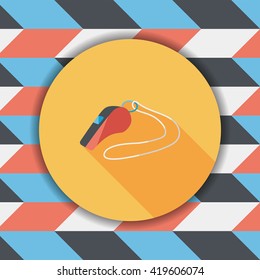 whistle flat icon with long shadow,eps10