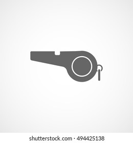 Whistle Flat Icon On White Background