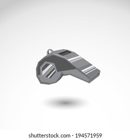 whistle flat vector illustration isolated background