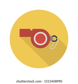 whistle glyph flat vector icon