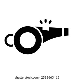 Whistle Glyph Icon Vector Design