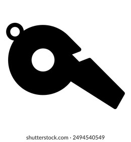 whistle glyph icon vector illustration isolated on white background