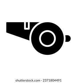 Whistle glyph vector icon isolated. Whistle stock vector icon for web, mobile app and ui design