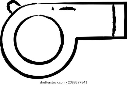 Whistle hand drawn vector illustration