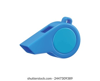 whistle icon 3d rendering vector illustration