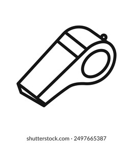 Whistle icon Black line art vector