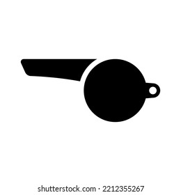 Whistle icon. Black silhouette. Side view. Vector simple flat graphic illustration. Isolated object on a white background. Isolate.