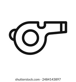 Whistle icon black and white vector sign