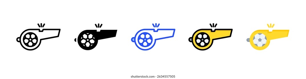 Whistle Icon Collection With Multiple Styles
