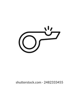 Whistle Icon Collection Sound Device Illustrations for Sports and Communication