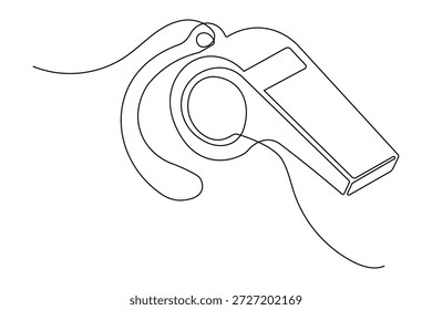 Ícone de assobio desenho contínuo de uma linha estilo minimalista isolar contorno
