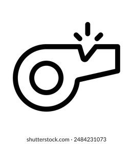 Whistle icon design in filled and outlined style