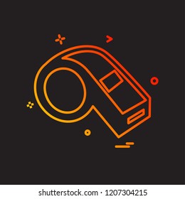 Whistle icon design vector