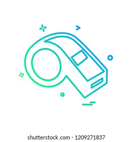 Whistle icon design vector