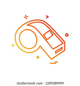 Whistle icon design vector