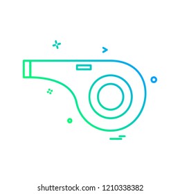 Whistle icon design vector