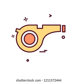 Whistle icon design vector