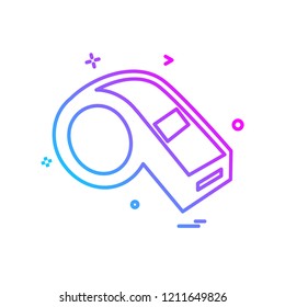 Whistle icon design vector
