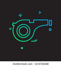 Whistle icon design vector