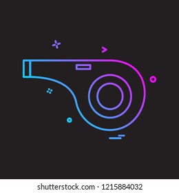 Whistle icon design vector