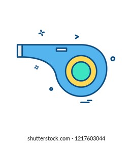 Whistle icon design vector