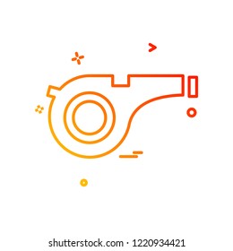 Whistle icon design vector