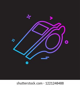 Whistle icon design vector