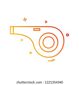 Whistle icon design vector