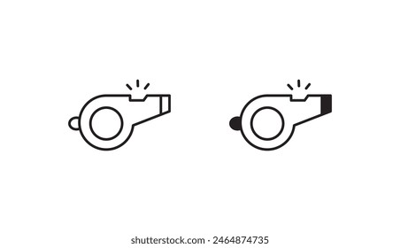 Whistle icon design with white background stock illustration