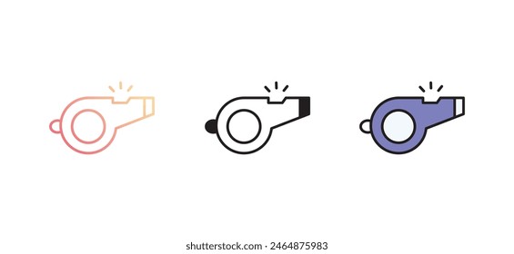 Whistle icon design with white background stock illustration