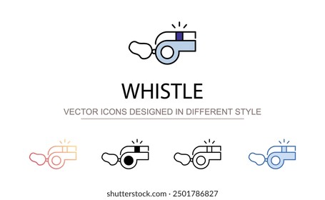 Whistle icon design with white background stock illustration