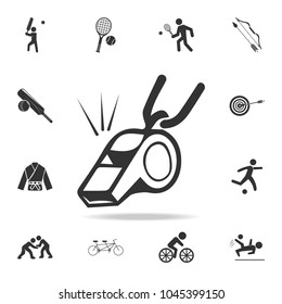 whistle icon. Detailed set of athletes and accessories icons. Premium quality graphic design. One of the collection icons for websites, web design, mobile app on white background